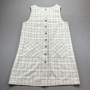 VINTAGE Christopher & Banks Linen-Cotton Sleeveless Shift Shirt Dress  - Large